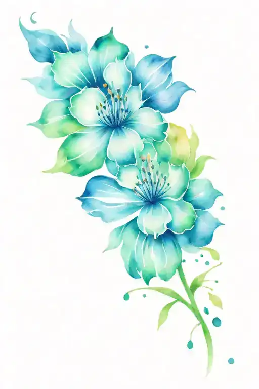 Abstract Flower Tattoo Design