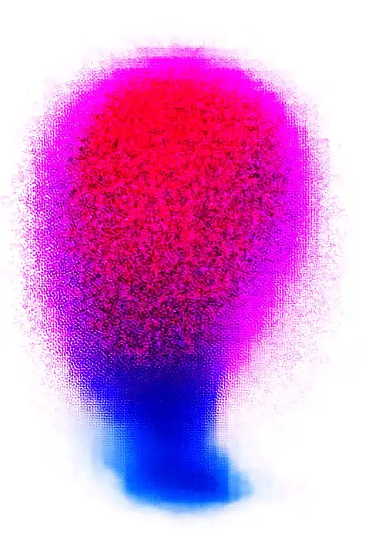 Sakura Tree With Red Moon In Offset In Background