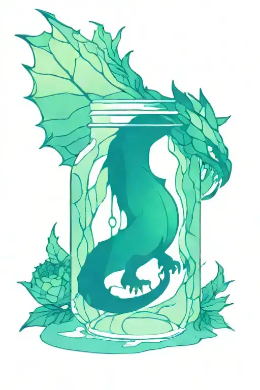 How To Train Your Dragon Stained Glass Jar Blue And Green And Black