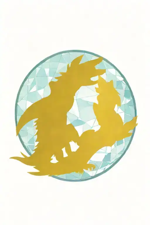 How To Train Your Dragon Stained Glass Blue