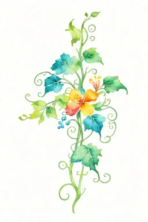 Vine With Flowers Intertwined