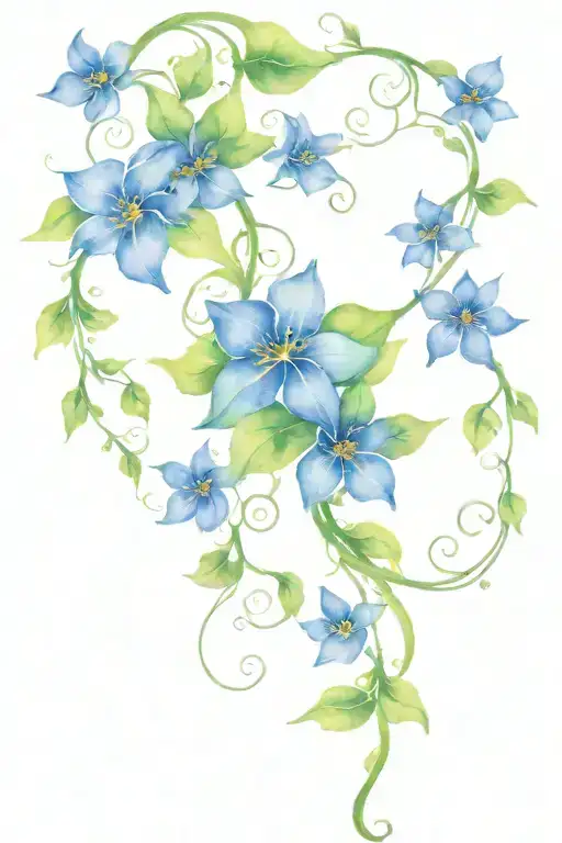 Vine With Flowers Intertwined