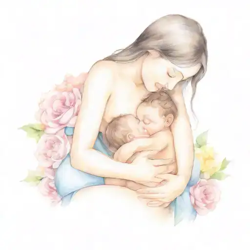 Breastfeeding Mom Hugging