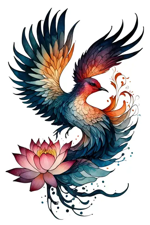 Feminine Lotus Phoenix Rising