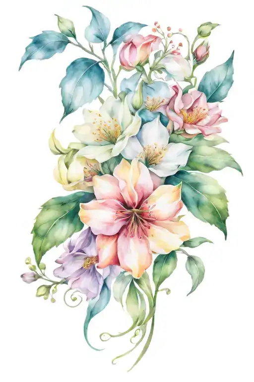 Birth Flowers Intertwined