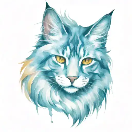 Blue Maine Coon Cat