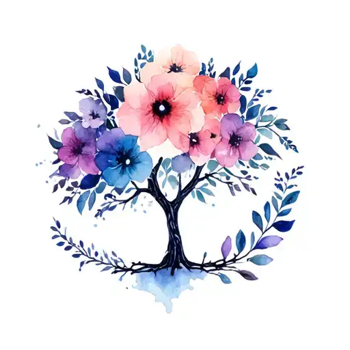 Floral Design Featuring Family Tree