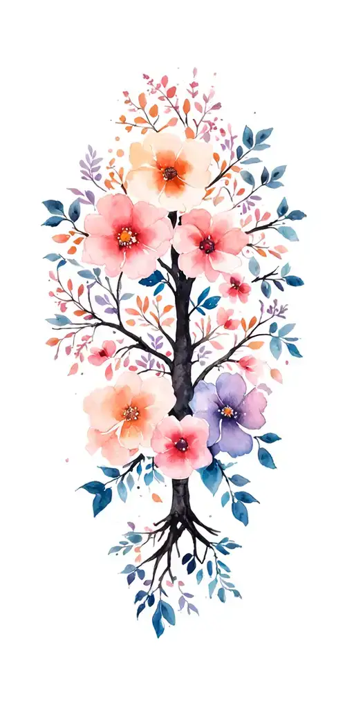 Floral Design Featuring Family Tree