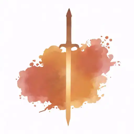 Silhouette Of War Sword Surrounded