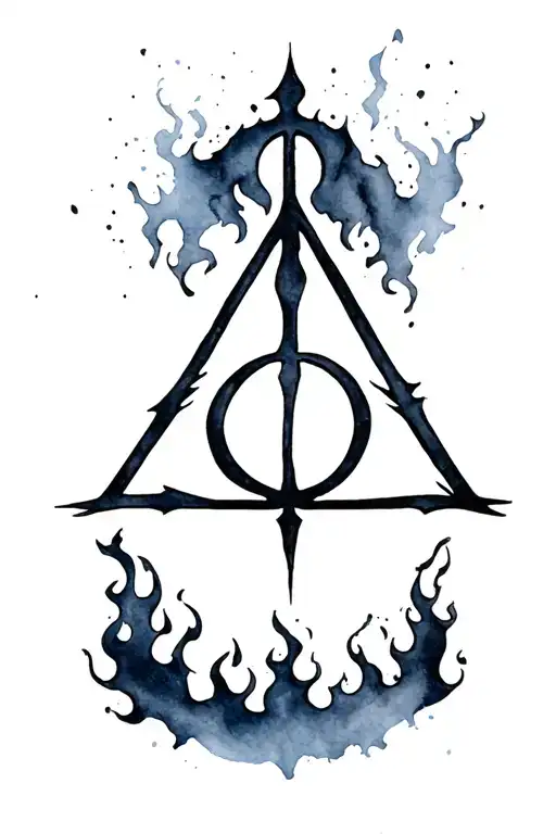 Harry Potter Deathly Hallows With Dark Mark Black Fire