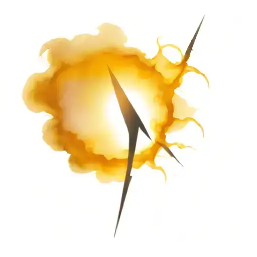 Lightning Bolt Striking Black Red