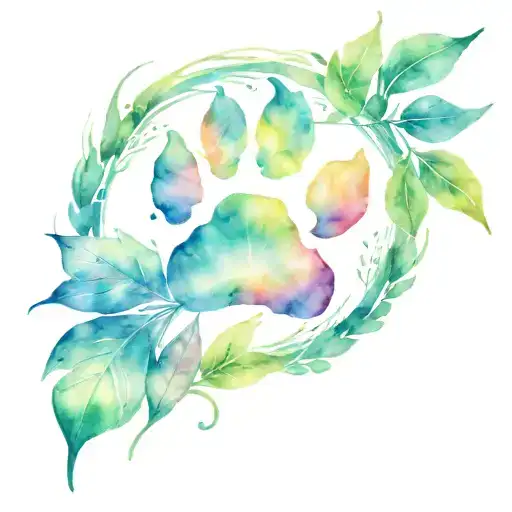Dog Paw And Leaf Transforming