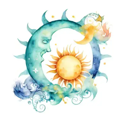 Sun And The Moon Shining