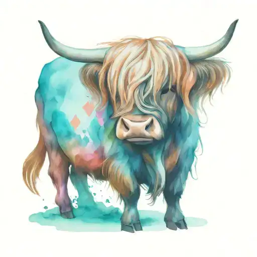 Highland Cow Playing Video Games