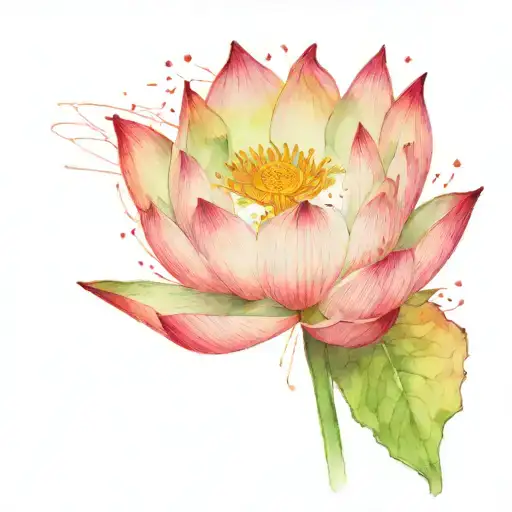 Lotus Fine Line Star And Sad Writing