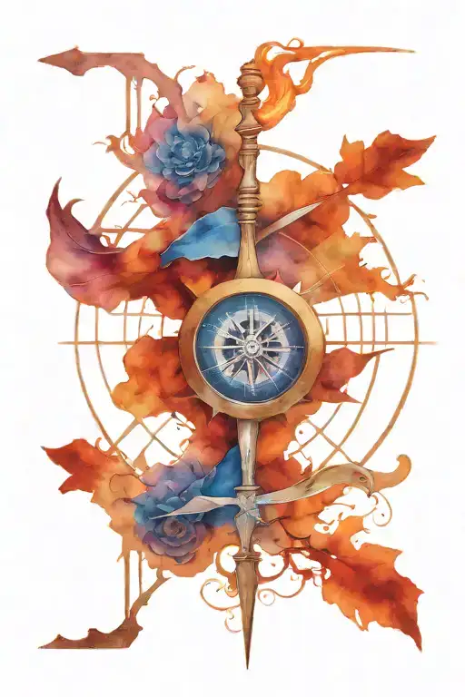 Mysterious Compass And Scythe