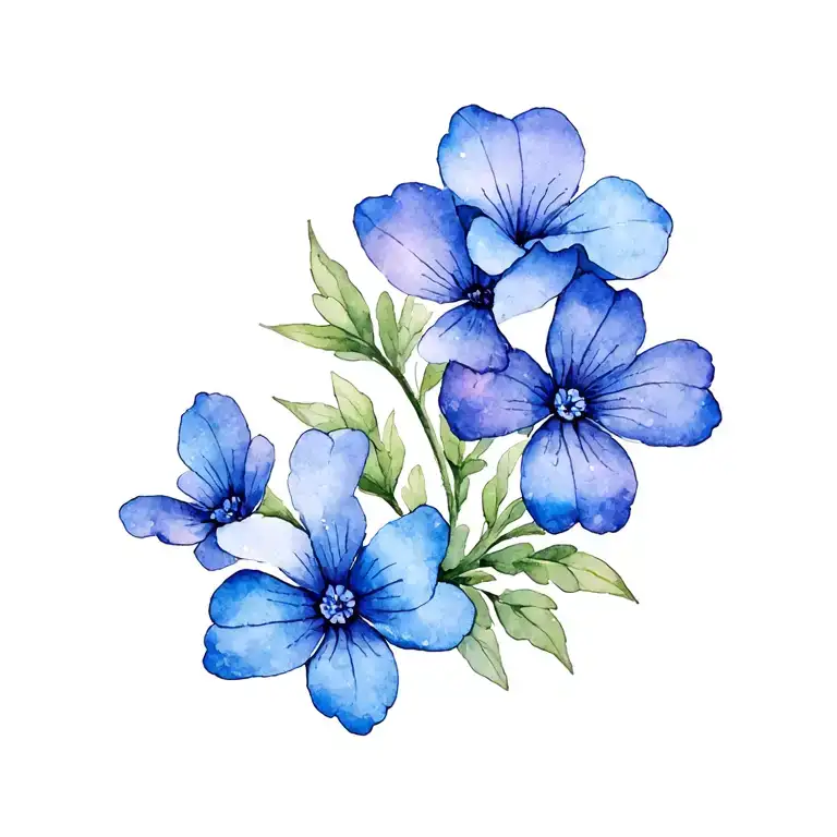 One Four Petal Forget Me Not Flower