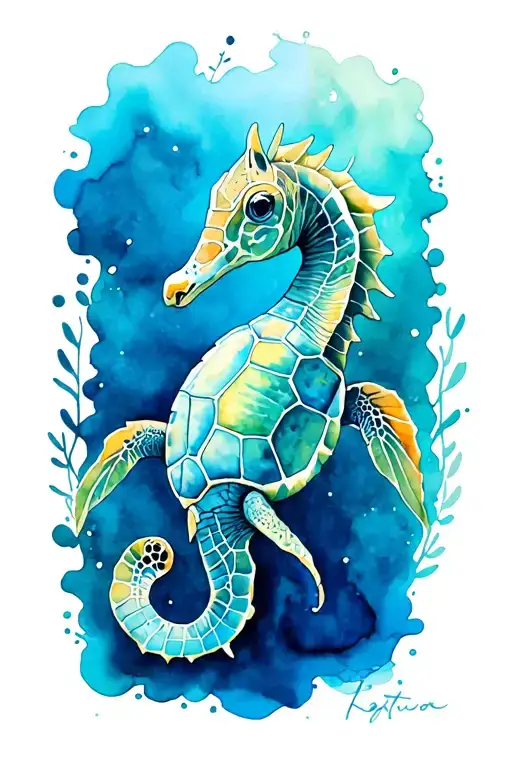 Sea Turtle Sea Horse