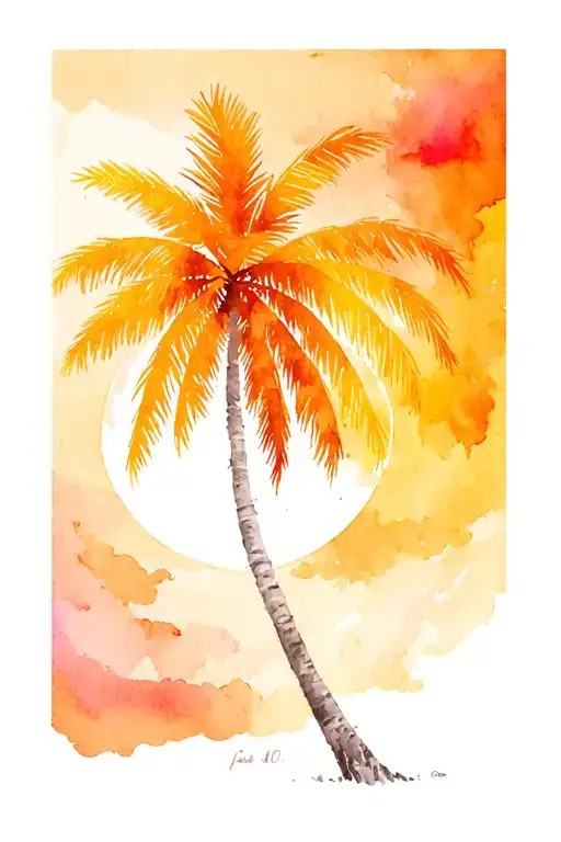Palm Tree With Moon