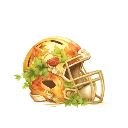 Football Helmet With Vines