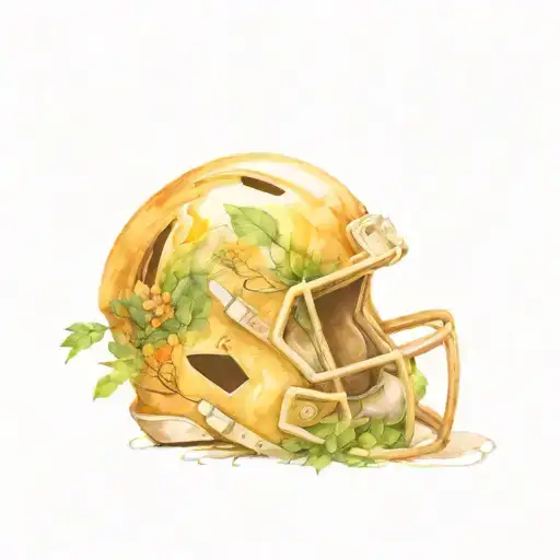 Football Helmet With Vines