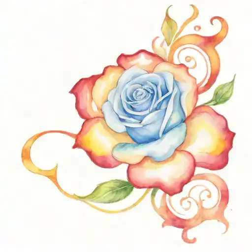 Fire Surrounding Rose Intertwined