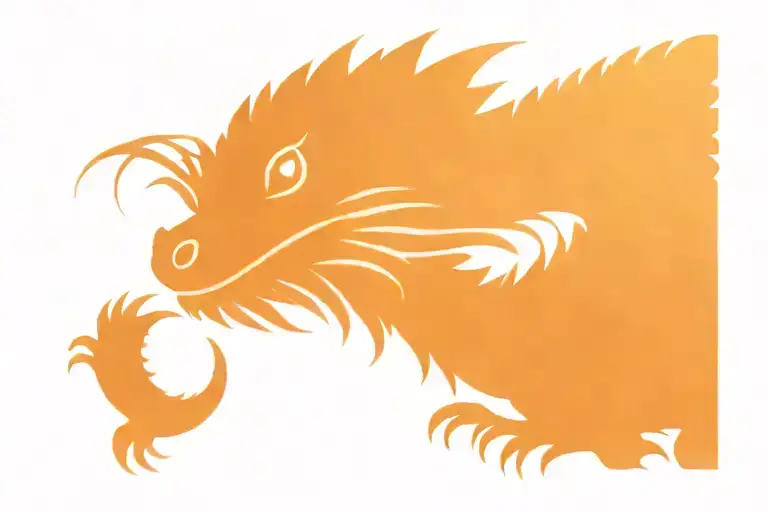 Wispy Lizard Bearded Dragon Smokey Tribal