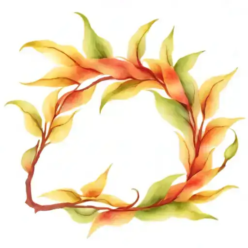 Willow Tree Leaves Curving Stem