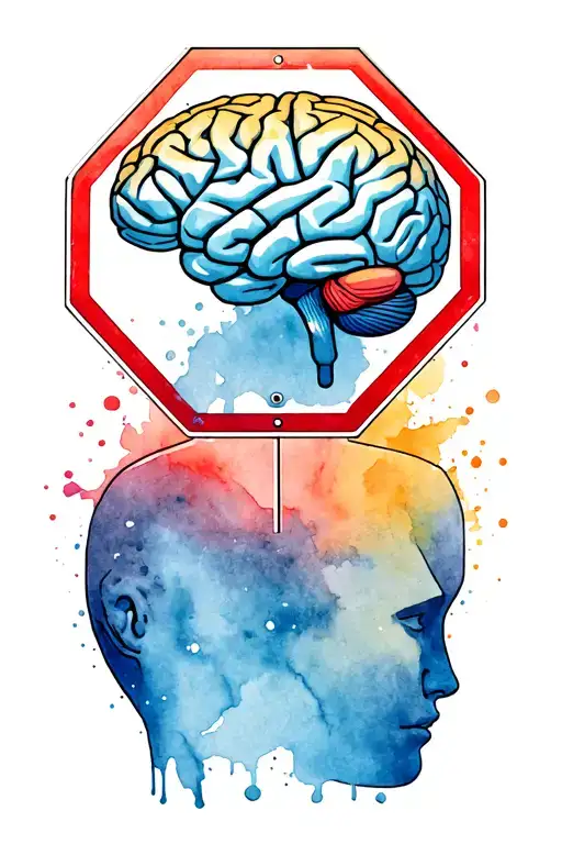 Stop Sign Overthinking Brain