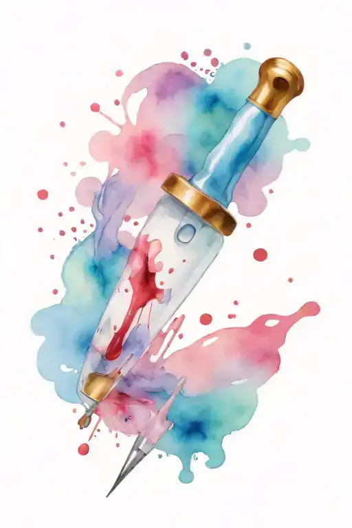 Medical Scalpel With Blood On It Blade