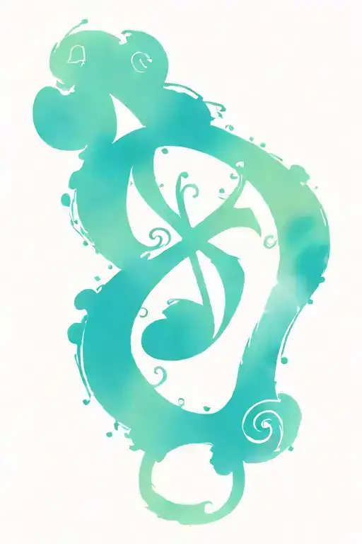 Stitch With Name Aria Music Note With Rose