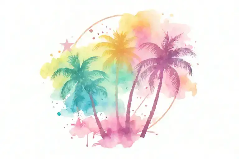 Stars And Diamonds Linked Palm Tree