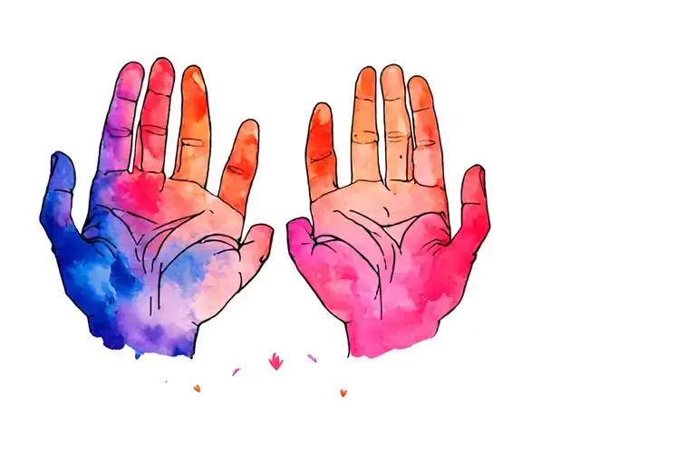 Karma Lettering Prayin Hands Surrounded