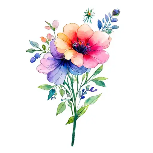 September Birth Flowers And February Birth Flower Intertwined