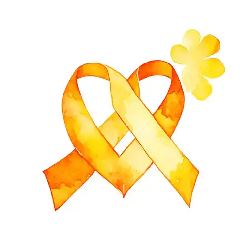 Ptsd Awareness Ribbon Childhood Cancer Ribbon Intertwined Heart