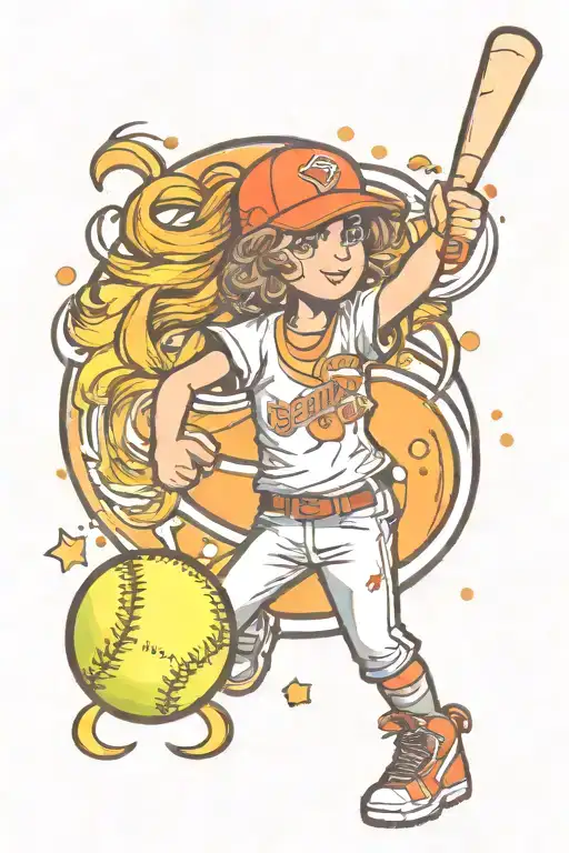 Softball Spots Theme For Daughter