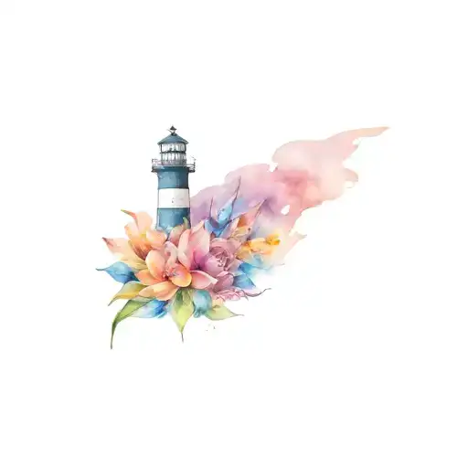 Flowers And Lighthouse
