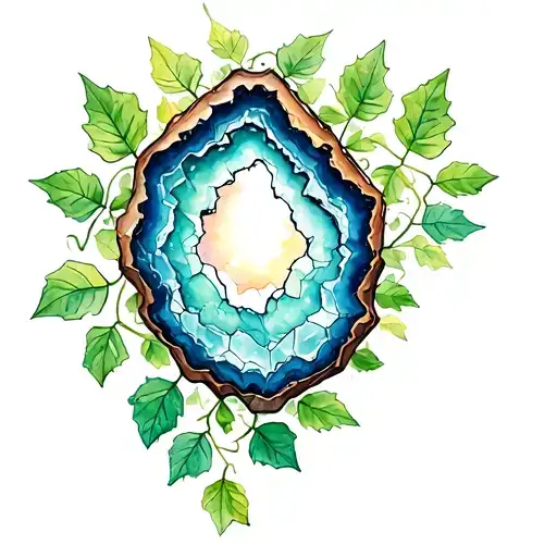 Geode Cracked Open Ivy Vine Wrapped