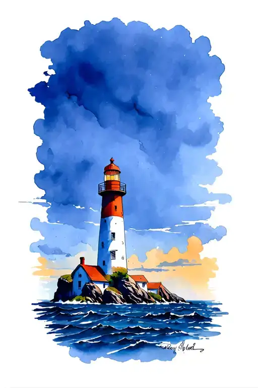 Lighthouse Near Ocean