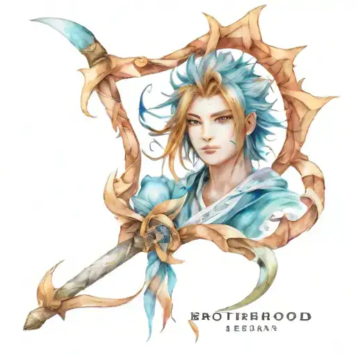 The Brotherhood And Yunas Staff From Ffx