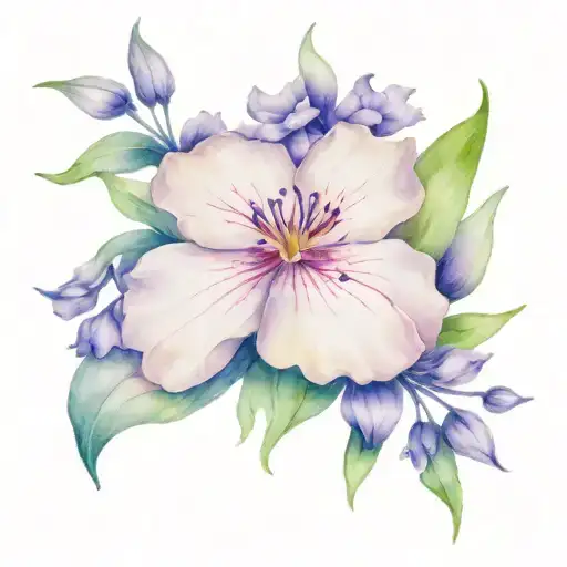 April Birth Flower And Stone With A Violet Flower