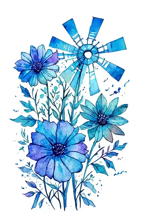 Windmill Desert Flowers