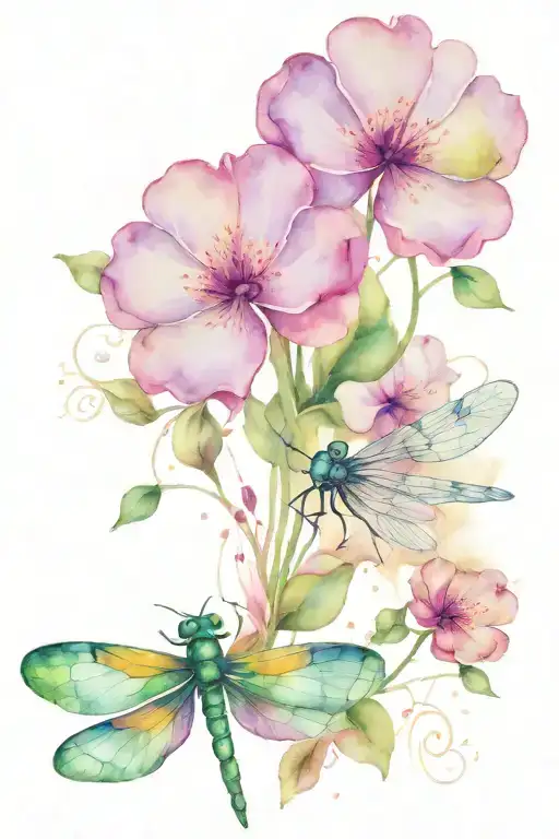 4 Leaf Clover With Dragonfly