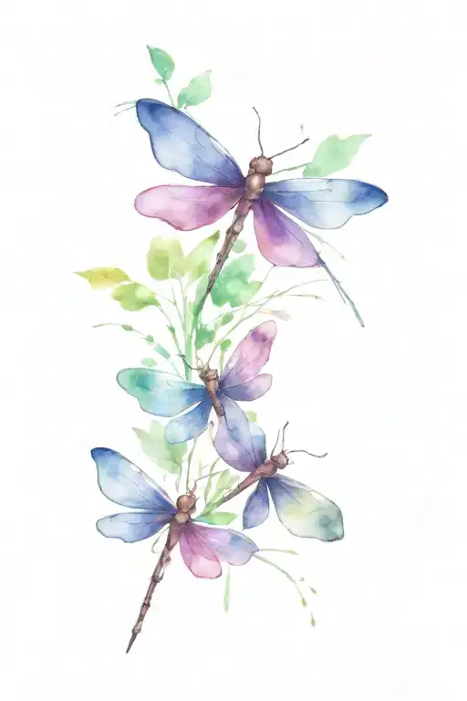 4 Leaf Clover With Dragonflies Pain Hatred Grief