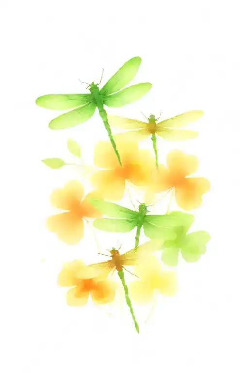 4 Leaf Clover With Dragonflies Pain Hatred Grief