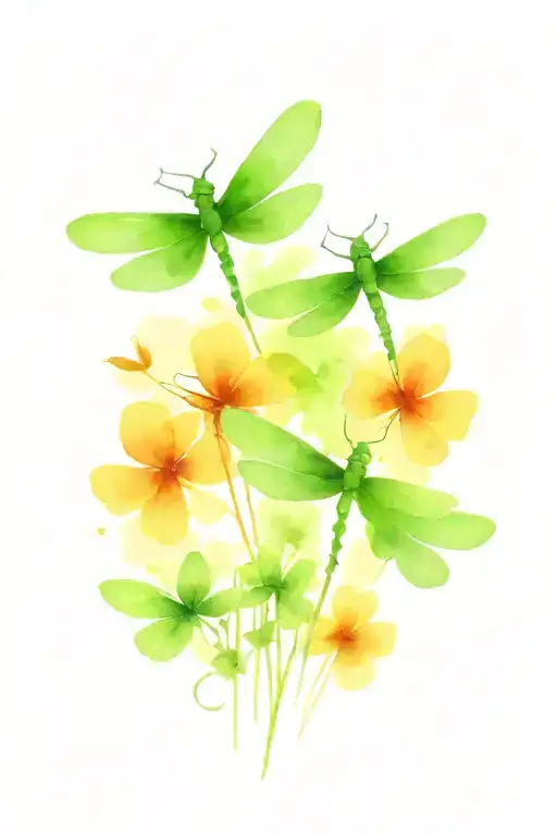 4 Leaf Clover With Dragonflies Pain Hatred Grief