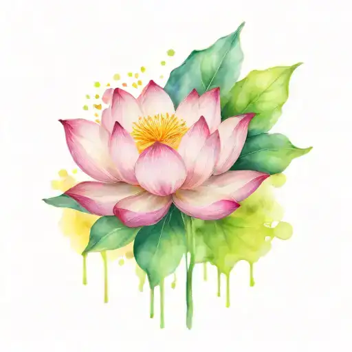 Lotus Flower Growing Together