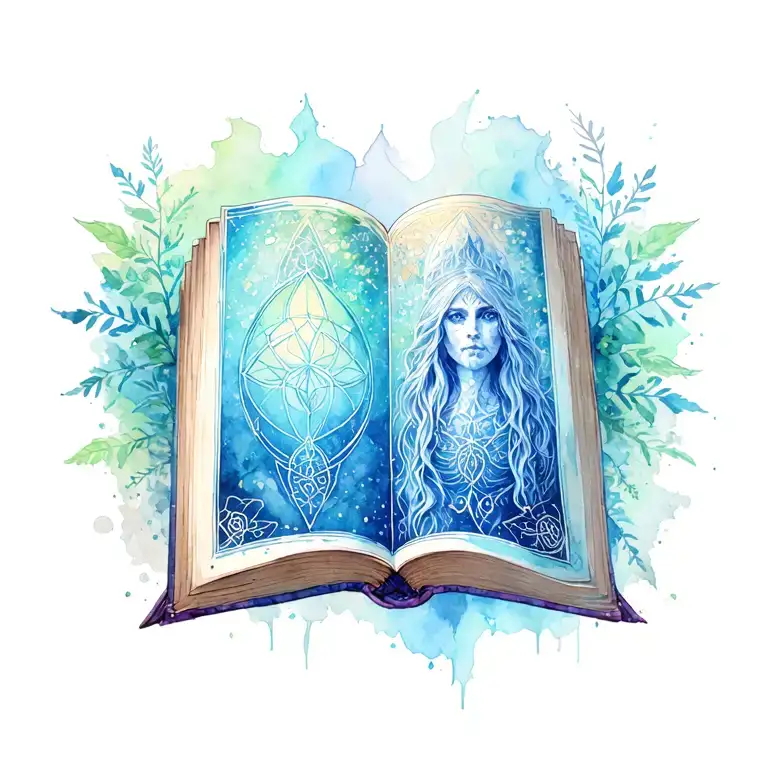 Magic Druid Book Open In Front