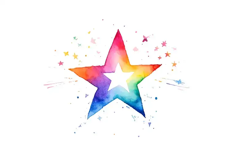 Rainbow Shooting Star