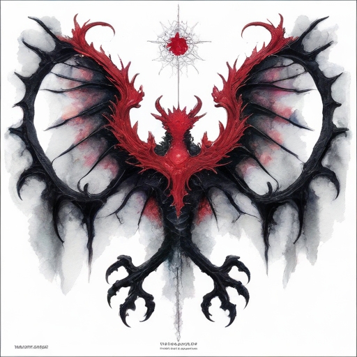 Crimson Serpent’s Wings Tattoo idea